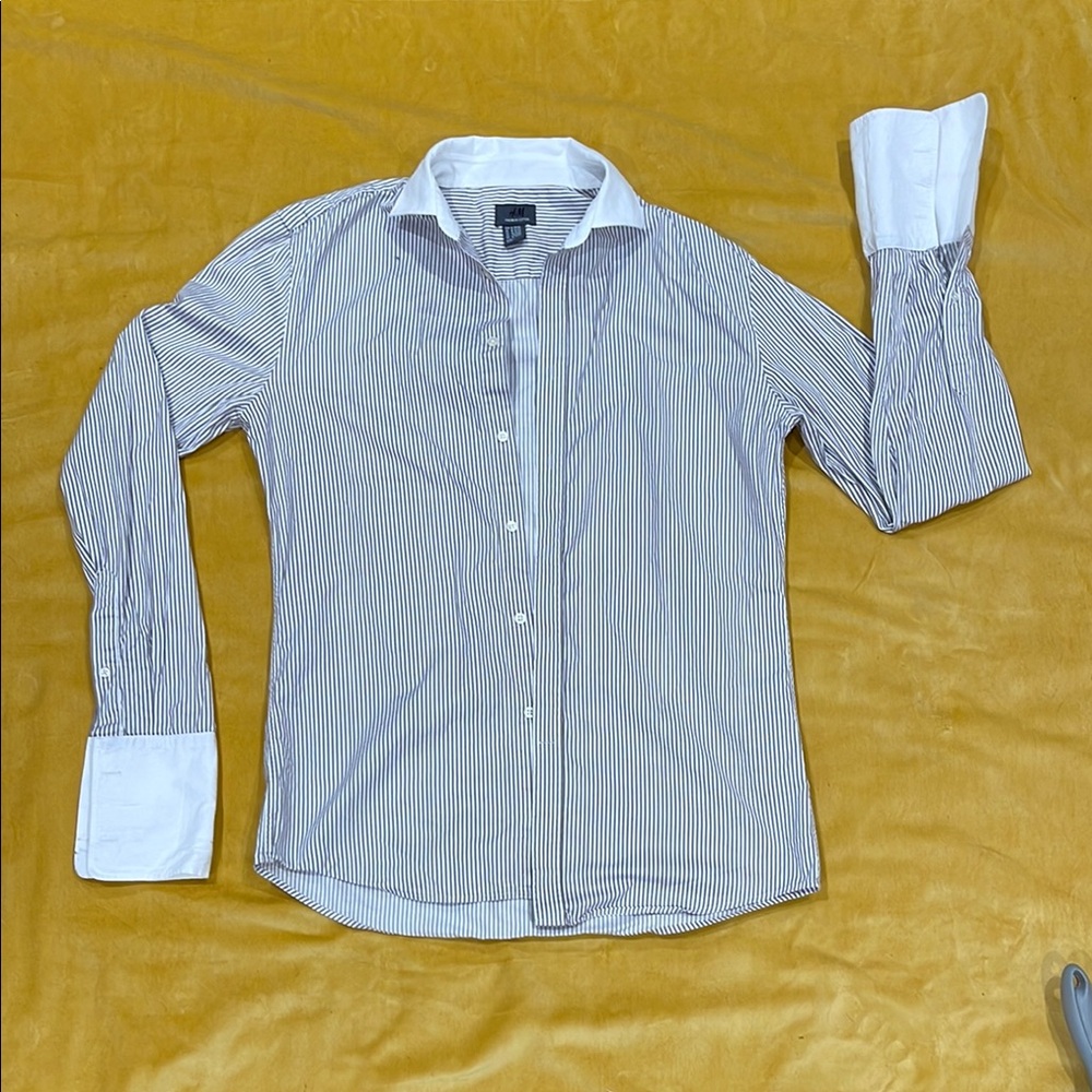 Men's Striped Button-Up Shirt